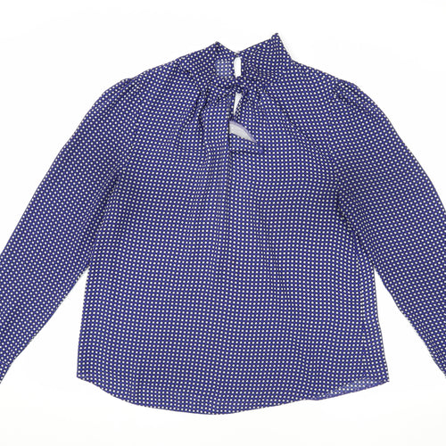 Dorothy Perkins Women's Blue Geometric Blouse, Size 14