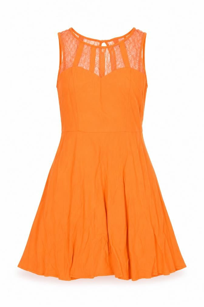 Forever 21 Women’s Orange A-Line Party Dress S