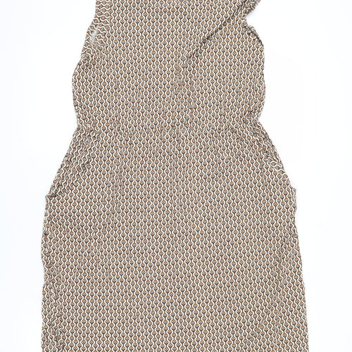 Marks and Spencer Brown Geometric Petite A-Line Dress