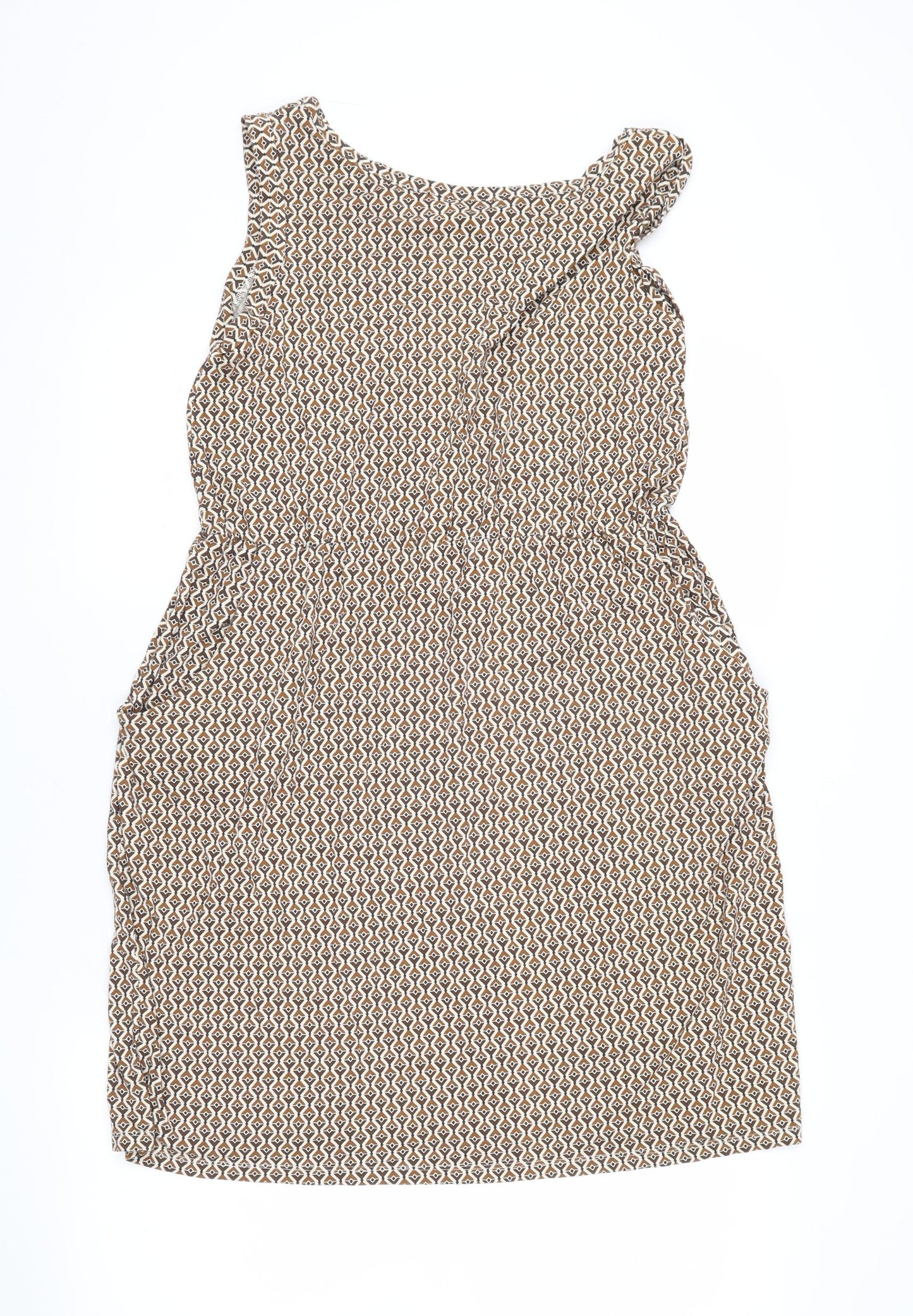 Marks and Spencer Brown Geometric Petite A-Line Dress