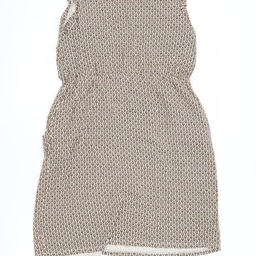 Marks and Spencer Brown Geometric Petite A-Line Dress
