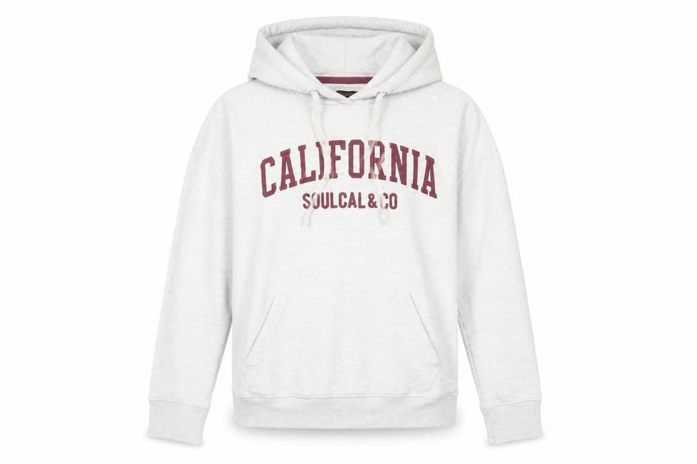 Front view of SoulCal Women's White Hoodie, size 12, Pullover
