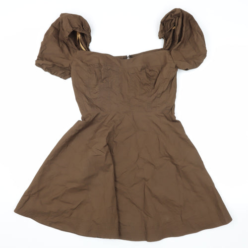 Bardot Women's Brown A-Line Short Dress