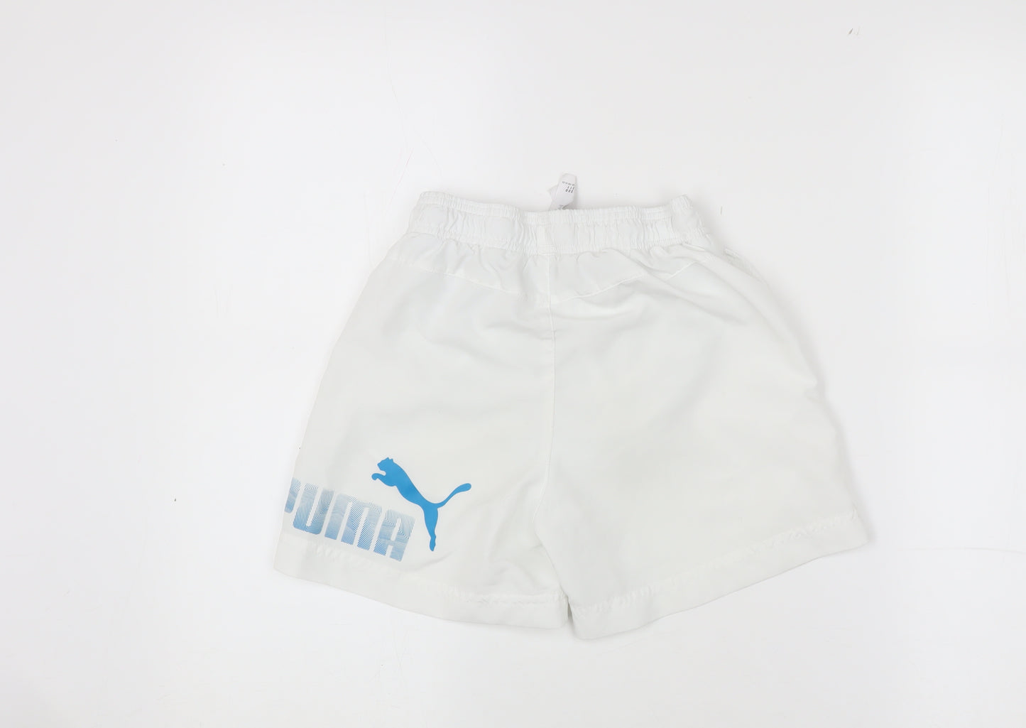 Puma Boys' White Athletic Shorts, Size 8, Quick Dry Activewear