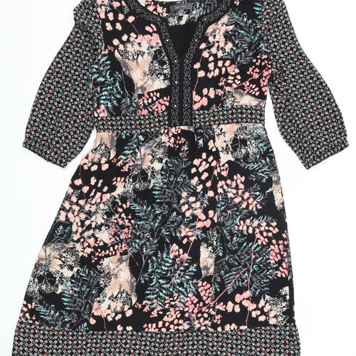 M&S Women's Multicoloured Floral Dress, Size 12