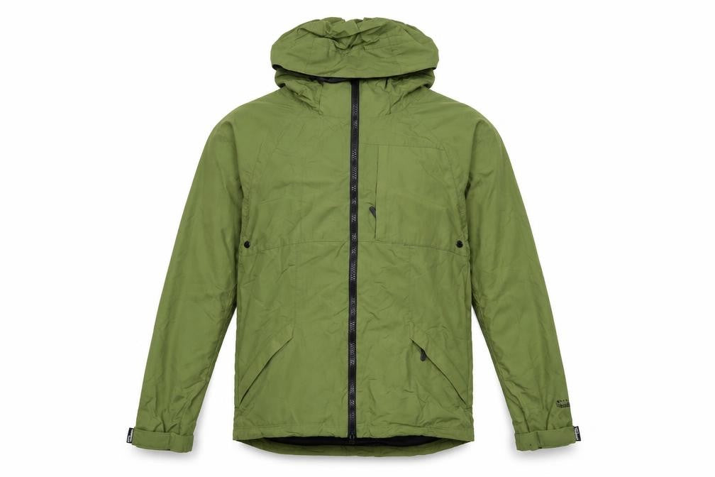 Front view of Westbeach Men's Green XS Hooded Windbreaker Jacket