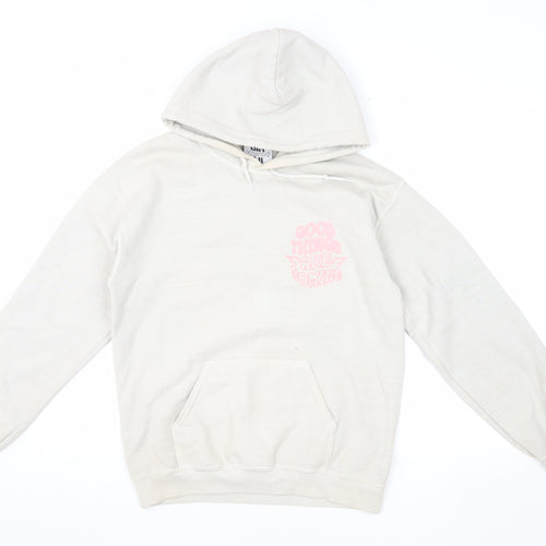 Girl Knows All Women's White XS Pullover Hoodie