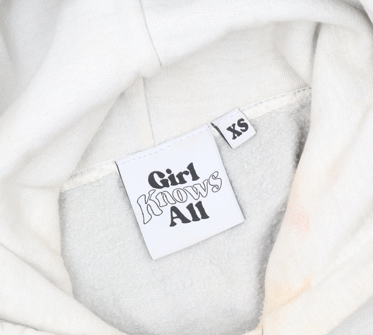 Girl Knows All Women's White XS Pullover Hoodie