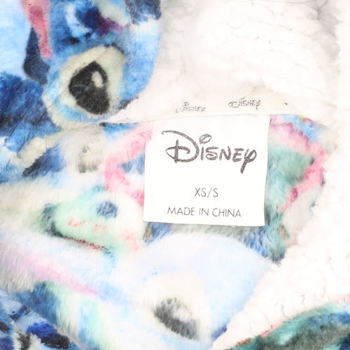 Disney Women’s Stitch Fleece Hooded Robe XS