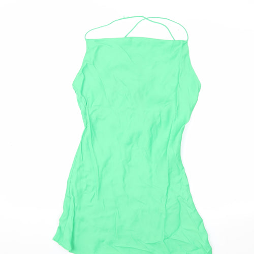 Zara Women's Green Slip Dress, Size S