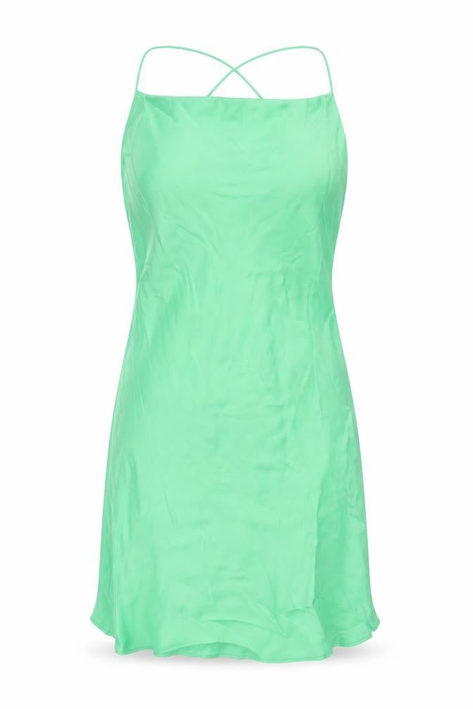 Front view of Zara Women's Green Slip Dress, size S