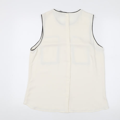 H&M Women's White Sleeveless Blouse Size 12