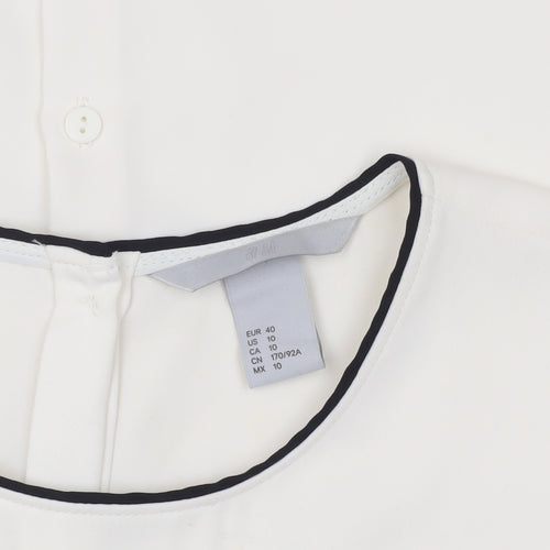 H&M Women's White Sleeveless Blouse Size 12
