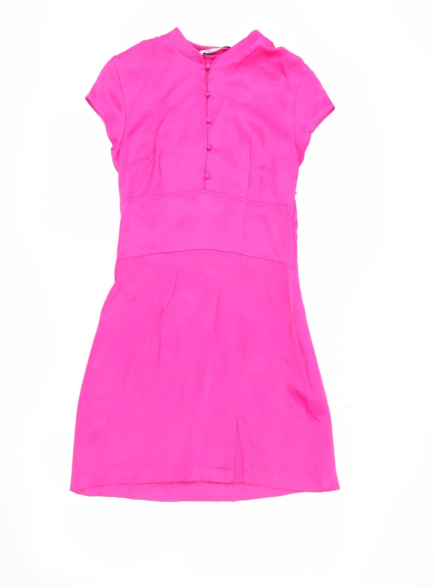Zara Women's Pink Short Dress Size S, High Neck