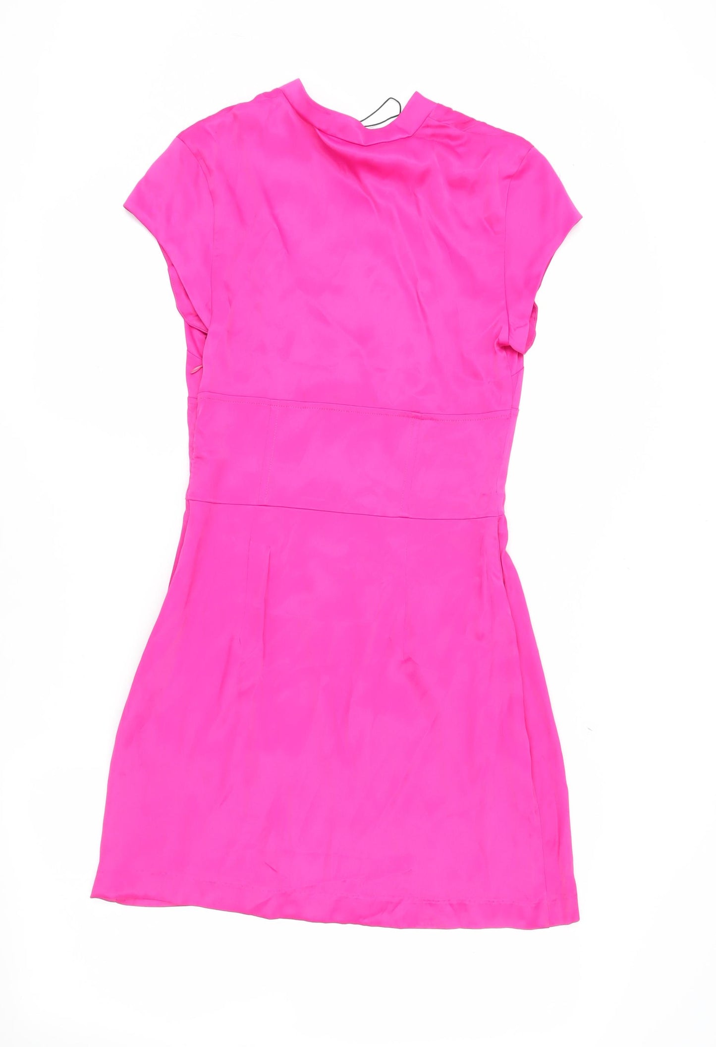 Zara Women's Pink Short Dress Size S, High Neck