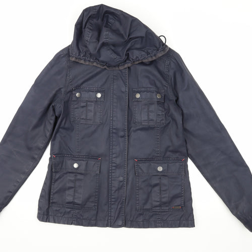 White Stuff Women's Blue Parka Jacket Size 8