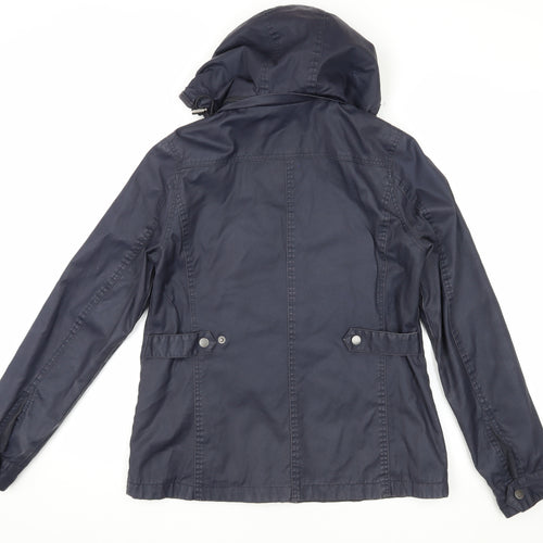 White Stuff Women's Blue Parka Jacket Size 8