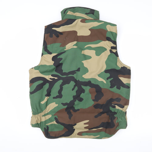 Men's Camouflage Waistcoat S with Zipped Pockets