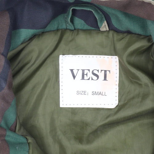 Men's Camouflage Waistcoat S with Zipped Pockets