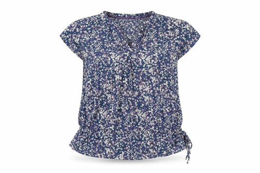 Front view of Manning Women's Floral Blouse V-Neck Multicoloured, size 12