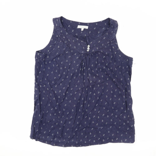 kew 159 Women's Blue Cotton Tank Top - L