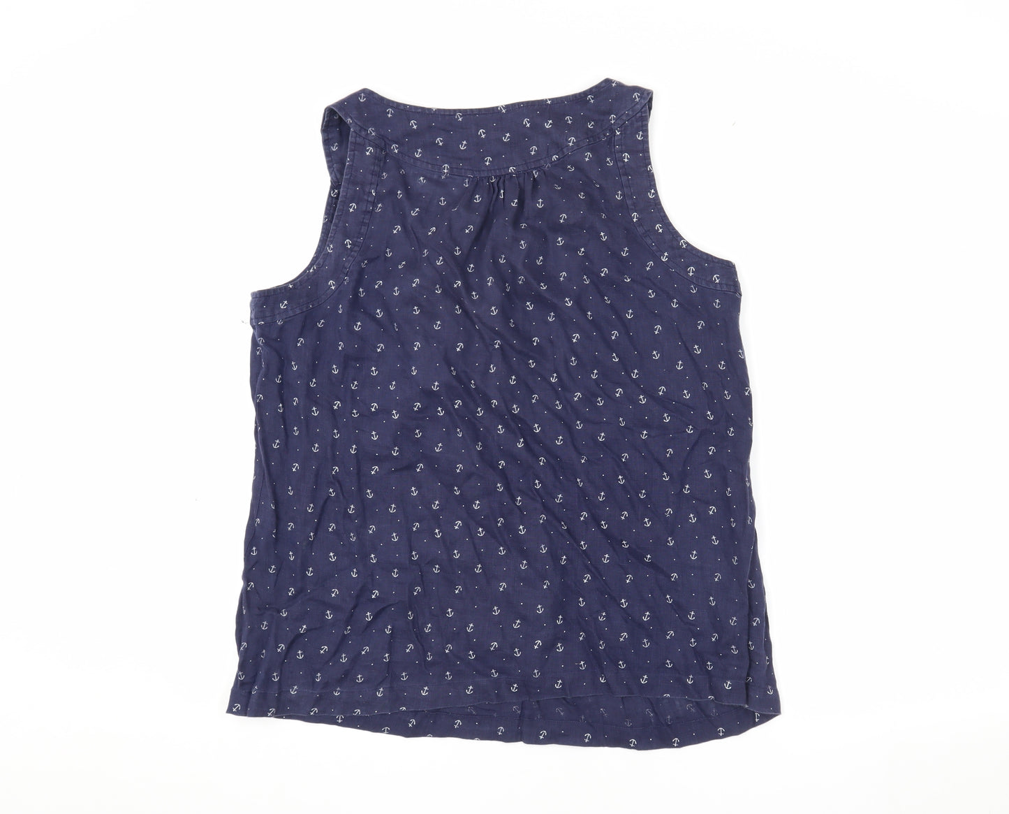 kew 159 Women's Blue Cotton Tank Top - L