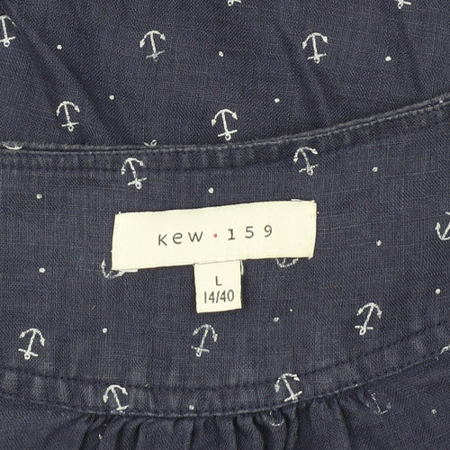 kew 159 Women's Blue Cotton Tank Top - L