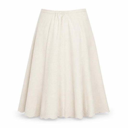 Front view of Eastex Women's Beige Skirt, size 10, Classic Elegance
