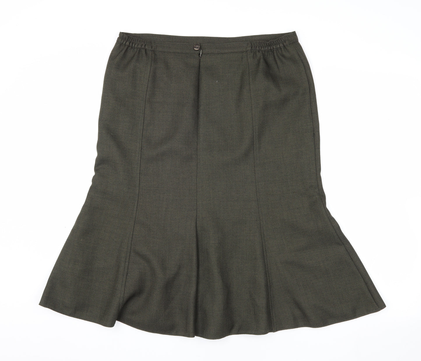 EWM Women's Grey Trumpet Midi Skirt 14