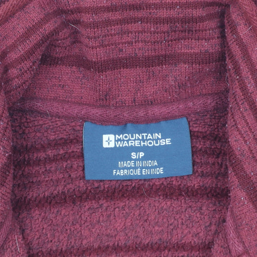 Mountain Warehouse Men's Red Striped 1/4 Zip Sweatshirt S