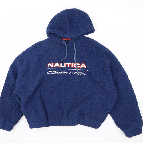 Nautica Women's Blue Fleece Hoodie Size 10