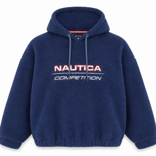 Nautica Women's Blue Fleece Hoodie Size 10