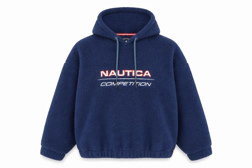 Nautica Women's Blue Fleece Hoodie Size 10