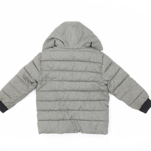 Batman Boys Grey Hooded Puffer Jacket 2-3 Years