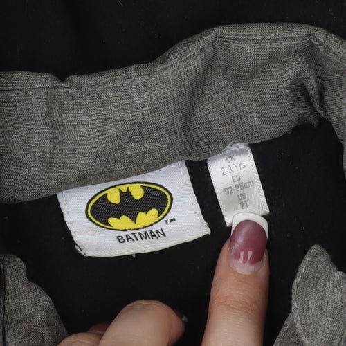 Batman Boys Grey Hooded Puffer Jacket 2-3 Years