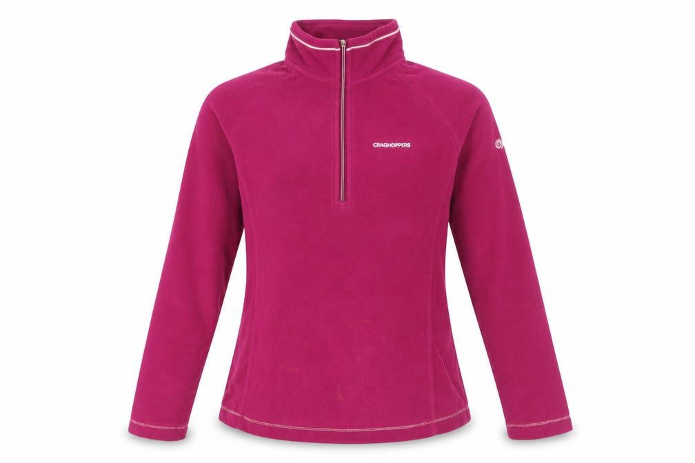 Front view of Craghoppers Women's Pink Fleece Pullover, size 10