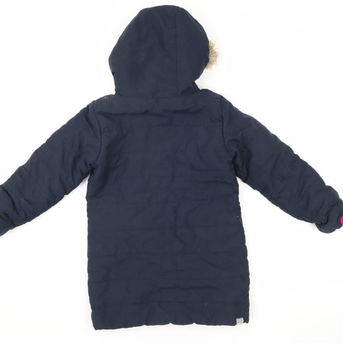 Bench Girls Blue Puffer Jacket, 5-6 Years, Hooded and Lined