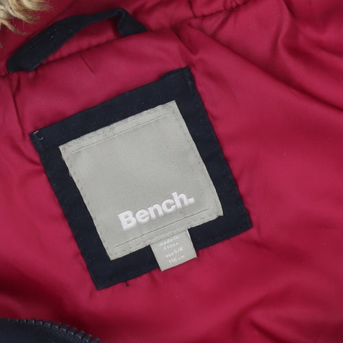 Bench Girls Blue Puffer Jacket, 5-6 Years, Hooded and Lined
