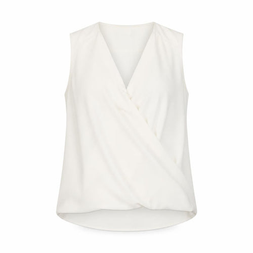Mango Women's Ivory Wrap Blouse, Size S, Casual Wear