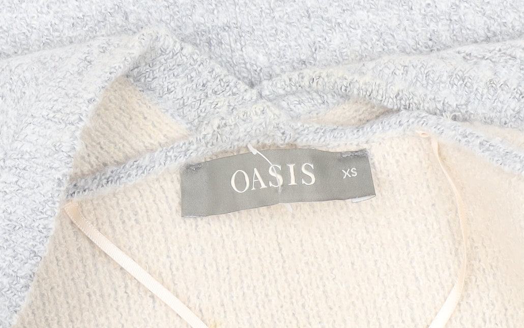 Oasis Grey Women’s XS Open Front Cardigan Long Sleeve