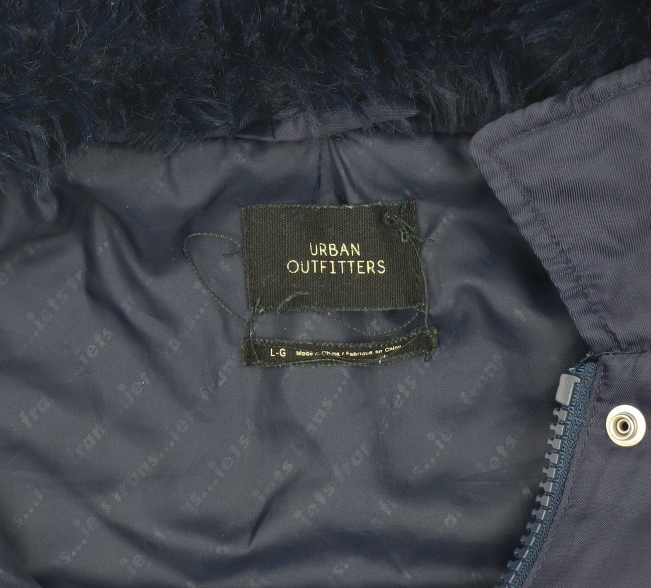 Urban Outfitters Women's Blue Bomber Jacket L