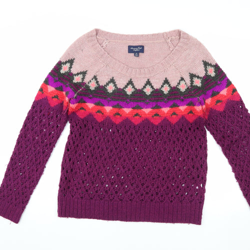 American Eagle Women's Multicoloured M Pullover Jumper