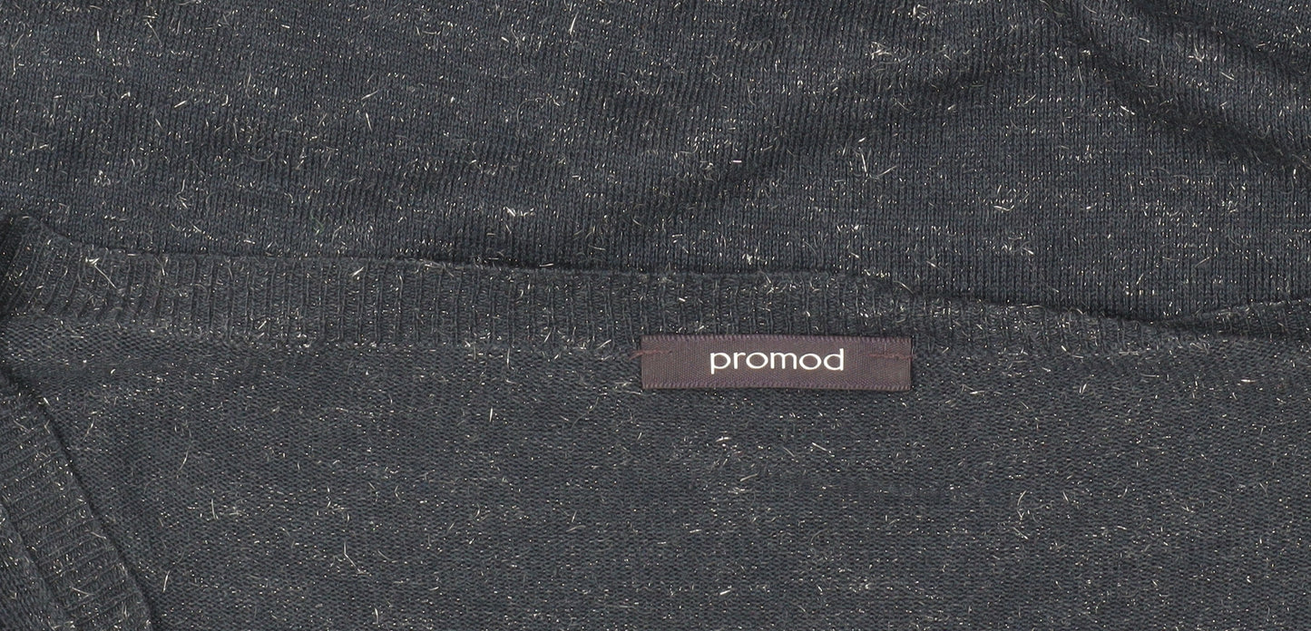 Promod Women's Blue V-Neck Pullover Jumper Size 10