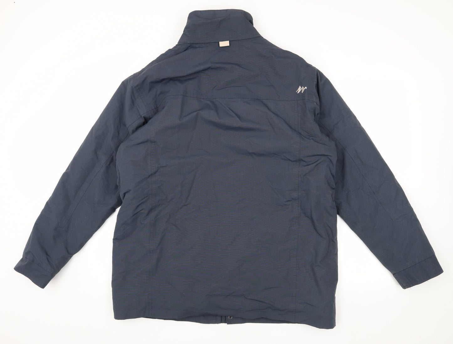 Quechua Men's Blue Regular Fit Mid-Length Jacket