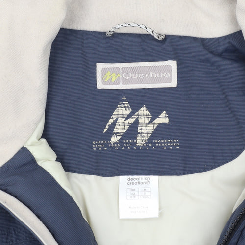 Quechua Men's Blue Regular Fit Mid-Length Jacket