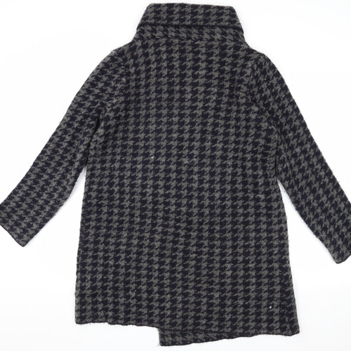 Kenar Women's Black & Grey Houndstooth Cape L
