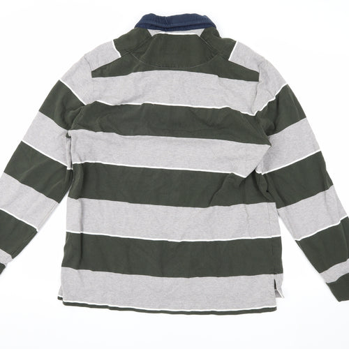 Charles Tyrwhitt Men's Grey Striped L Polo Shirt