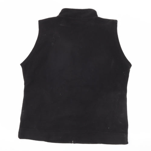 ISLE Women's Black Fleece Waistcoat Zip L
