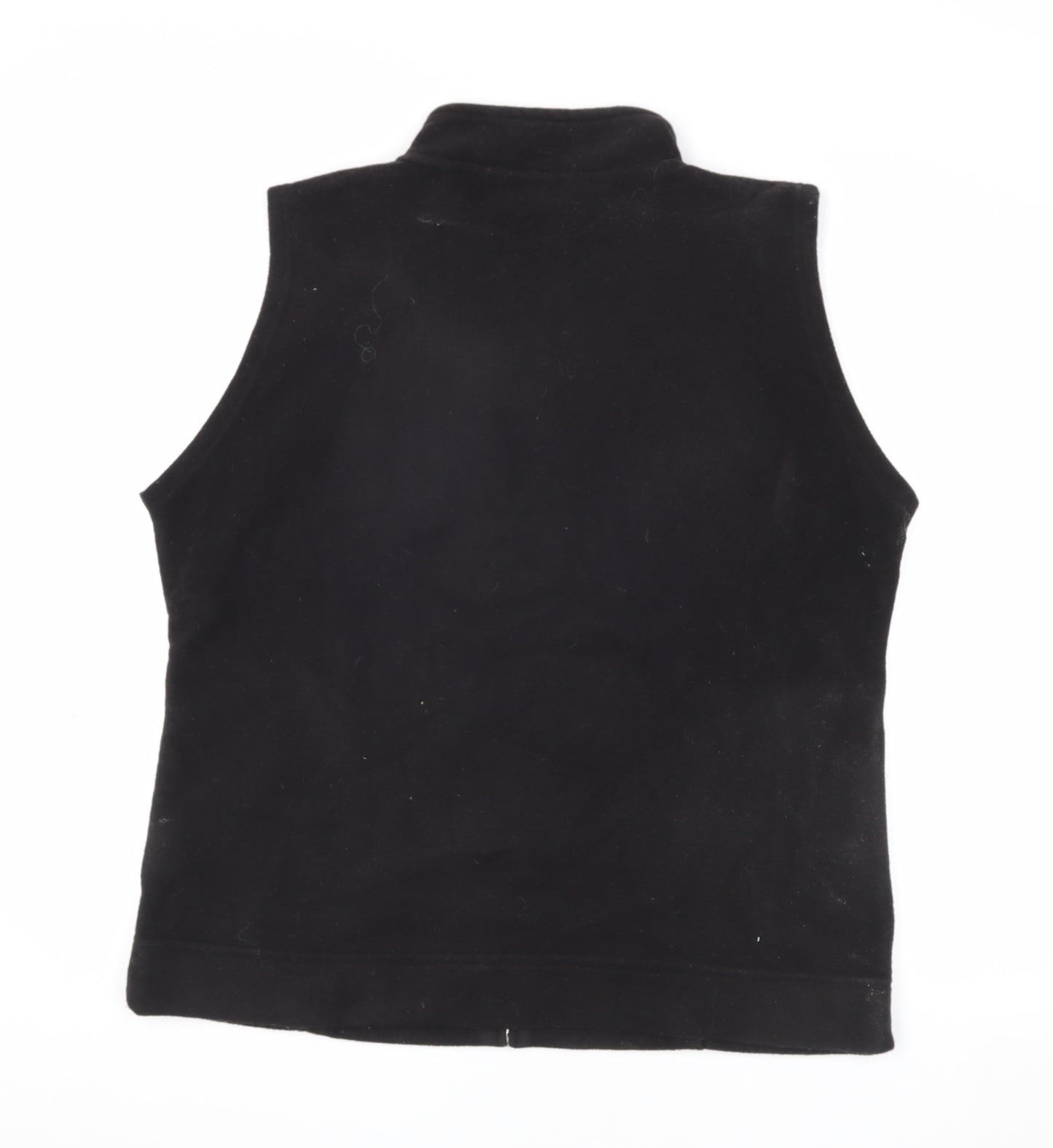 ISLE Women's Black Fleece Waistcoat Zip L
