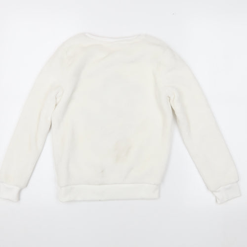 Disney Girls Minnie Mouse White Fleece Top 7-8Y Christmas